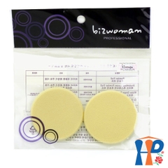 Bông phấn Bizwoman Professional (Made in Korea, bông ướt tán phấn nền, dùng khô dặm phấn phủ)