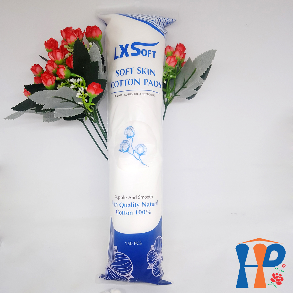 Bông tẩy trang LXSoft Soft Skin Cotton Pads (150M tròn, 222M vuông)