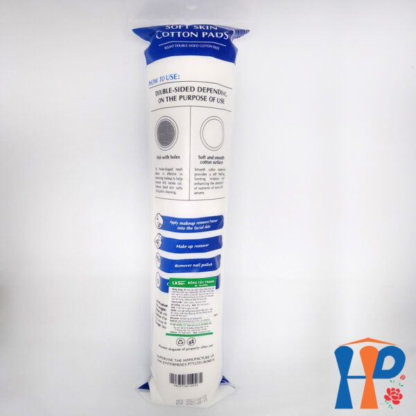 Bông tẩy trang LXSoft Soft Skin Cotton Pads (150M tròn, 222M vuông)