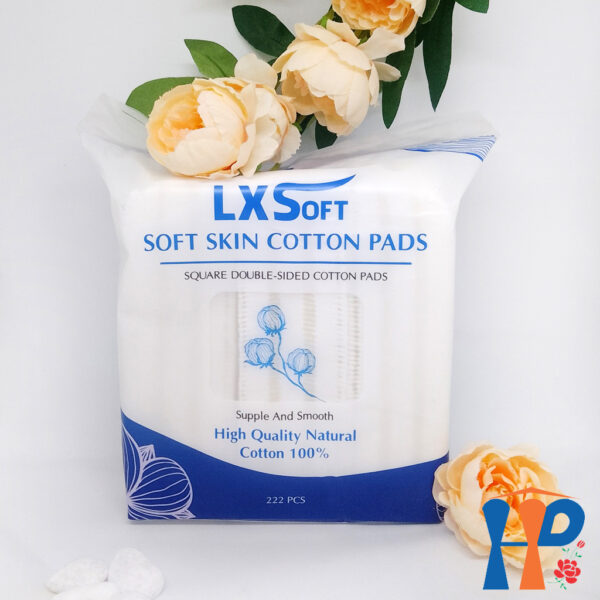 Bông tẩy trang LXSoft Soft Skin Cotton Pads (150M tròn, 222M vuông)