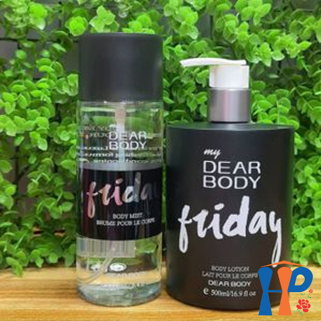 Combo Xịt Thơm và Dưỡng Thể Tuần DEAR BODY Weeks Body Mist and Lotion 750ml (for woman, lưu hương 3 - 5 giờ)