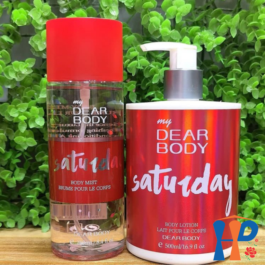 Combo Xịt Thơm và Dưỡng Thể Tuần DEAR BODY Weeks Body Mist and Lotion 750ml (for woman, lưu hương 3 - 5 giờ)