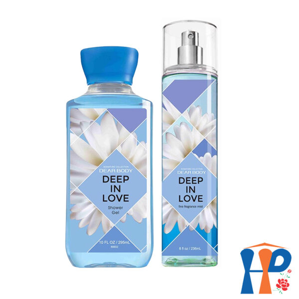 Combo Gel Tắm và Xịt Thơm Toàn Thân Nữ DEAR BODY Fine Fragance Shower Gel and Body Mist (for woman)