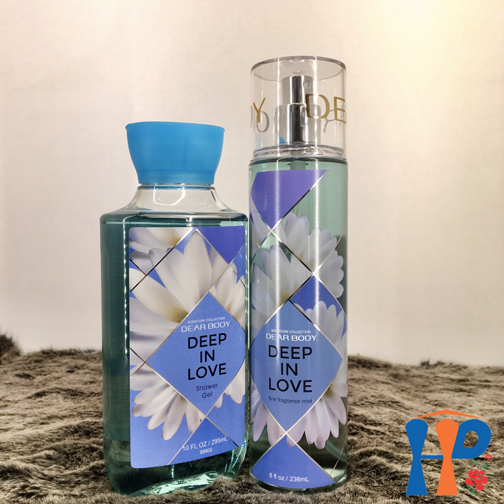Combo Gel Tắm và Xịt Thơm Toàn Thân Nữ DEAR BODY Fine Fragance Shower Gel and Body Mist (for woman)