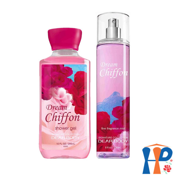 Combo Gel Tắm và Xịt Thơm Toàn Thân Nữ DEAR BODY Fine Fragance Shower Gel and Body Mist (for woman)