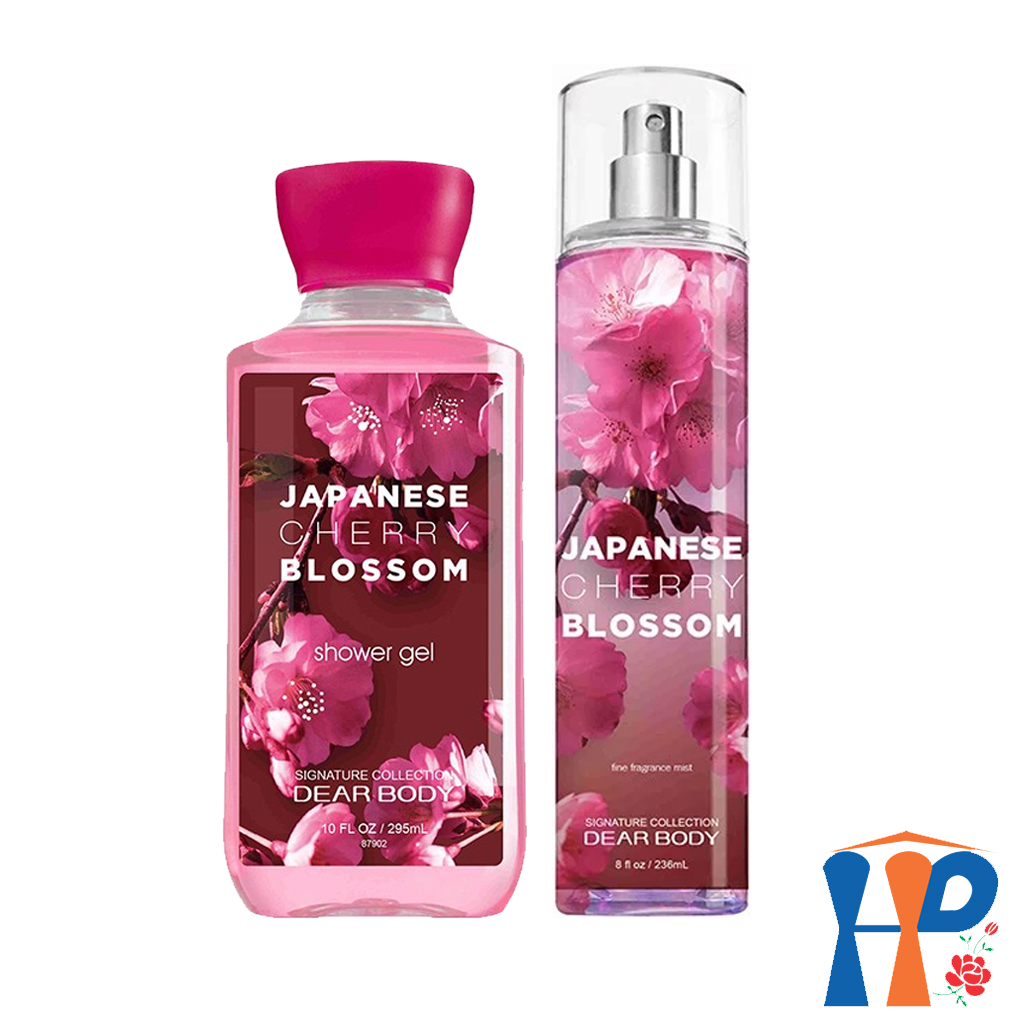 Combo Gel Tắm và Xịt Thơm Toàn Thân Nữ DEAR BODY Fine Fragance Shower Gel and Body Mist (for woman)