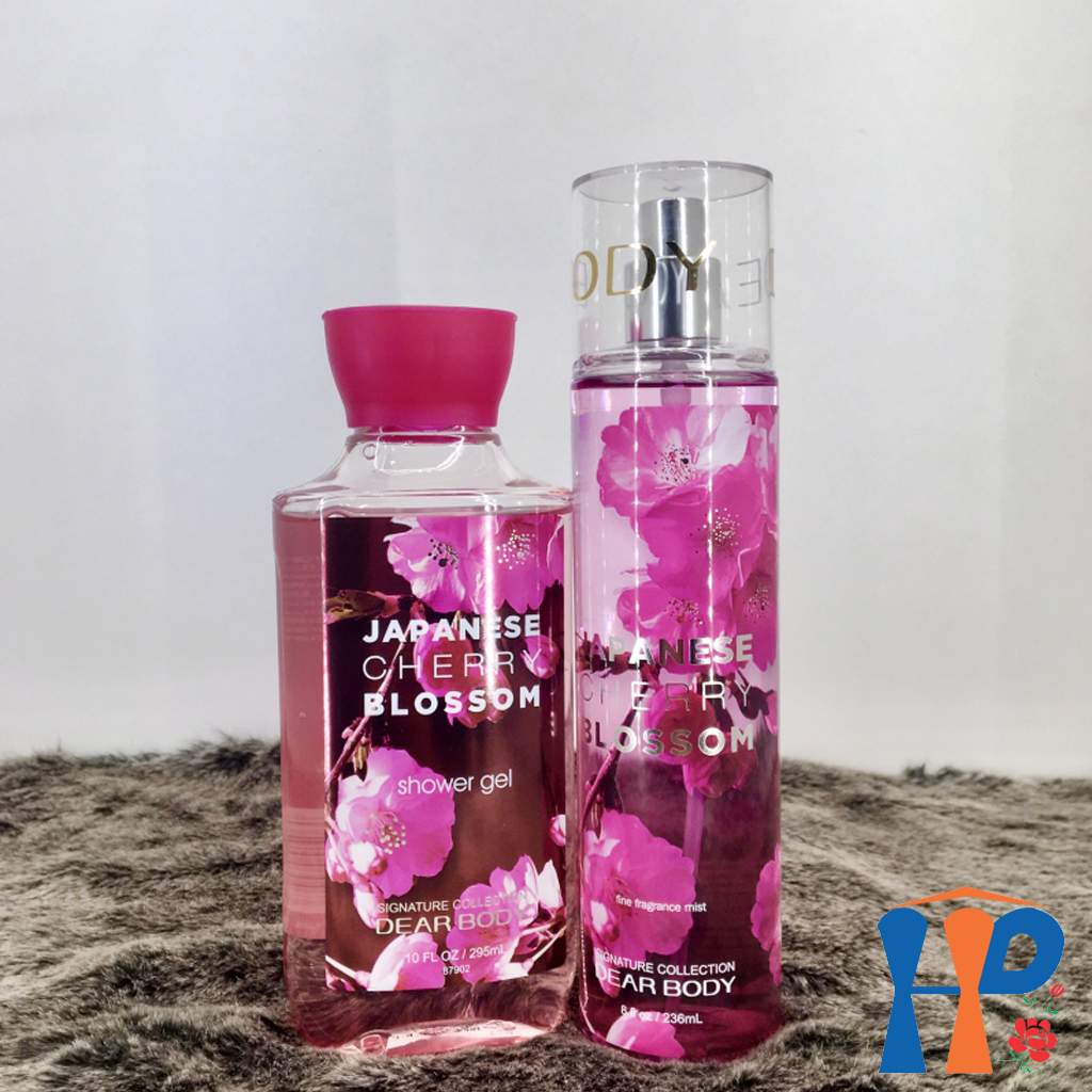 Combo Gel Tắm và Xịt Thơm Toàn Thân Nữ DEAR BODY Fine Fragance Shower Gel and Body Mist (for woman)