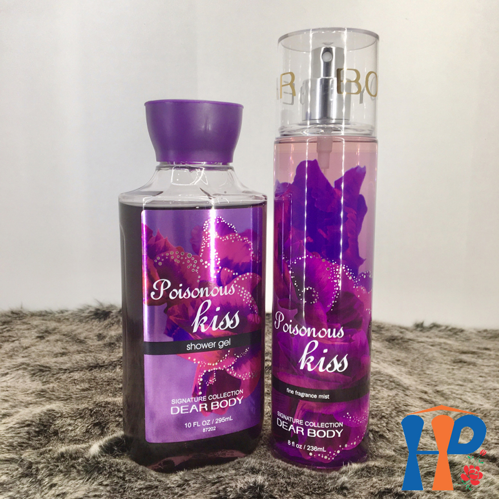 Combo Gel Tắm và Xịt Thơm Toàn Thân Nữ DEAR BODY Fine Fragance Shower Gel and Body Mist (for woman)