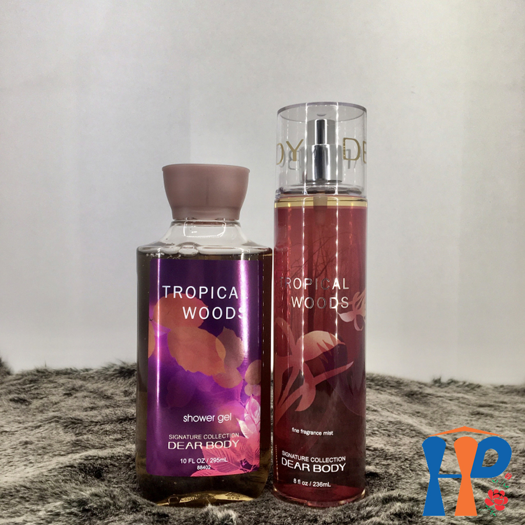 Combo Gel Tắm và Xịt Thơm Toàn Thân Nữ DEAR BODY Fine Fragance Shower Gel and Body Mist (for woman)