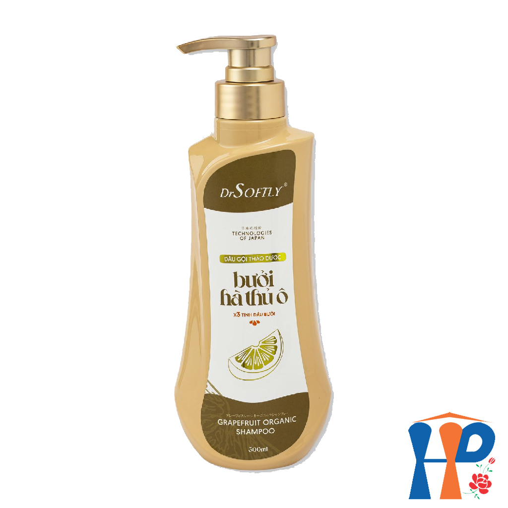 Cặp gội xả thảo dược Bưởi Hà Thủ Ô DrSoftly Grapefruit Organic Shampoo & Conditioner 500ml