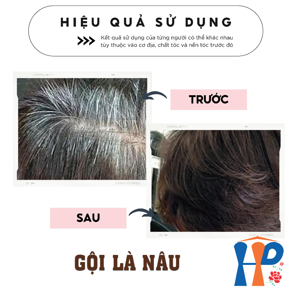 Gội nhuộm tóc thảo dược TopCharm Herbal Hair Colour Shampoo 250ml (phủ bạc nâu - Brown hoặc đen - Black)