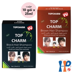 Gội nhuộm tóc thảo dược TopCharm Herbal Hair Colour Shampoo 250ml (phủ bạc nâu - Brown hoặc đen - Black)