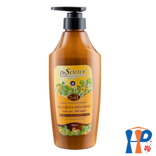 Dầu gội xả thảo dược 2 in 1 sạch gàu hết ngứa DrSoftly Grapefruit Organic & Herbal Conditioning Shampoo 500ml