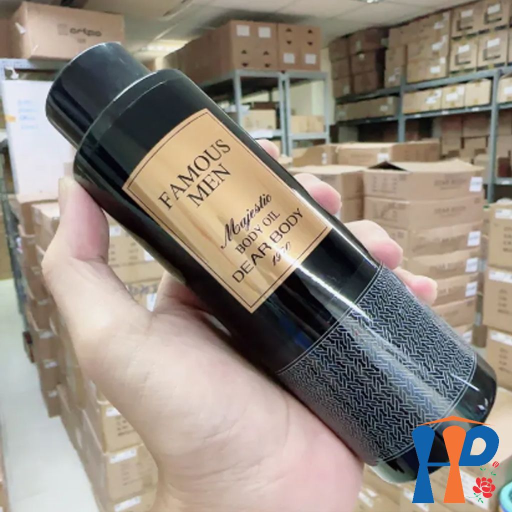 Dầu Massage Dưỡng Thể Nam Hương Nước Hoa Dear Body Majestic Body Oil 270ml (for men)