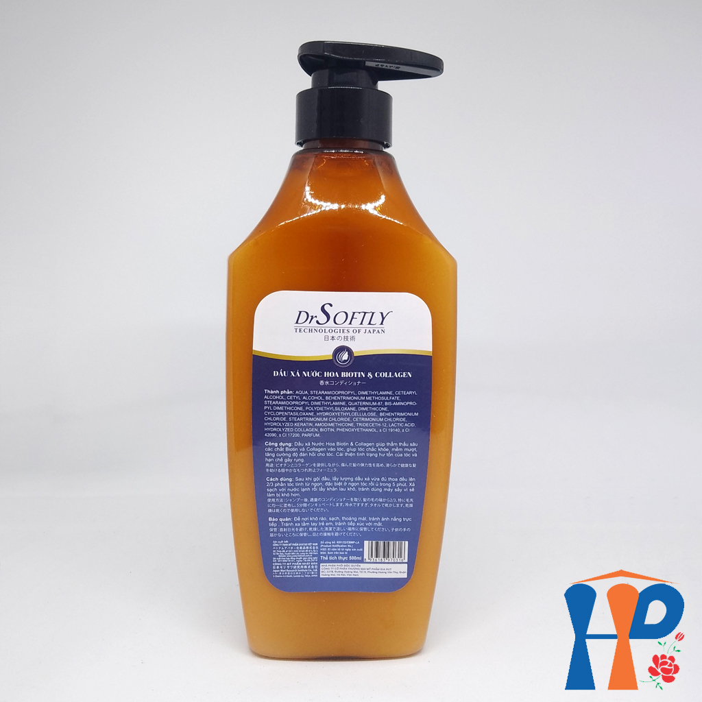 Dầu xả nước hoa Biotin & Collagen DrSoftly Perfume Conditioner 500ml (chăm sóc tóc bóng khỏe)