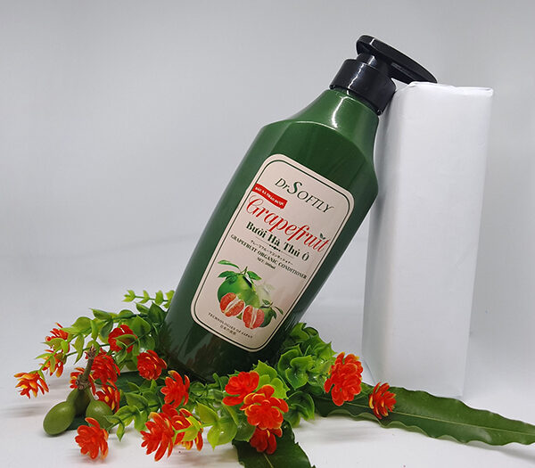 Dầu xả thảo dược Bưởi Hà Thủ Ô DrSoftly Grapefruit Organic Conditioner 500ml (mềm mượt tóc, giữ bền màu tóc nhuộm)