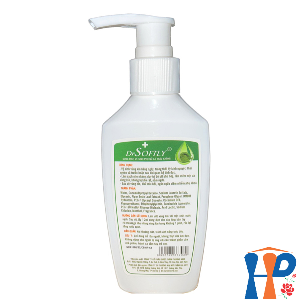 Dung dịch vệ sinh phụ nữ DrSoftly Feminine Hygiene Solution (nha đam, trầu không)