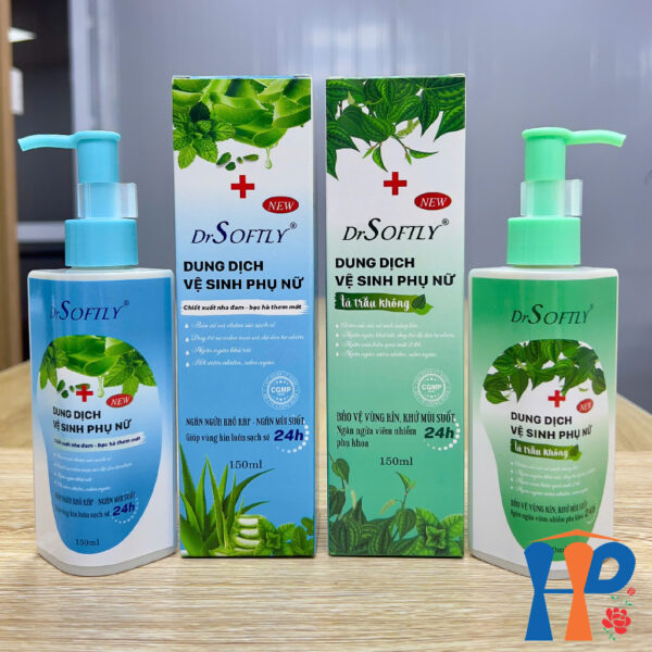 Dung dịch vệ sinh phụ nữ DrSoftly Feminine Hygiene Solution (nha đam, trầu không)