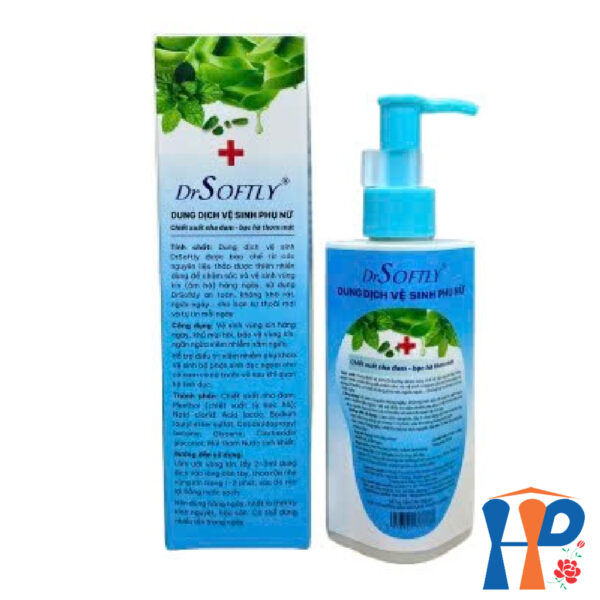 Dung dịch vệ sinh phụ nữ DrSoftly Feminine Hygiene Solution (nha đam, trầu không)