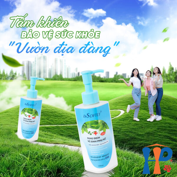 Dung dịch vệ sinh phụ nữ DrSoftly Feminine Hygiene Solution (nha đam, trầu không)