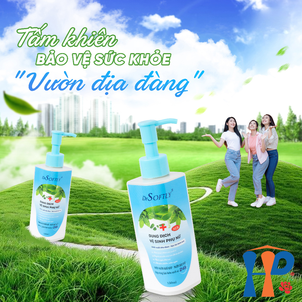 Dung dịch vệ sinh phụ nữ DrSoftly Feminine Hygiene Solution (nha đam, trầu không)