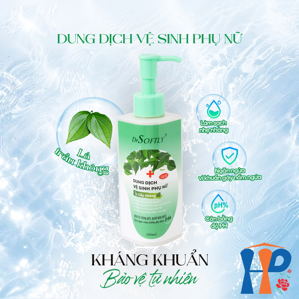 Dung dịch vệ sinh phụ nữ DrSoftly Feminine Hygiene Solution (nha đam, trầu không)