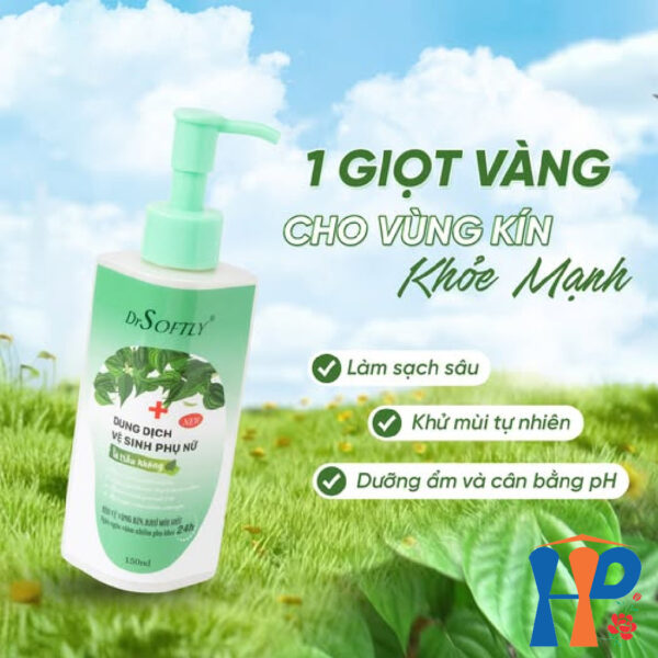 Dung dịch vệ sinh phụ nữ DrSoftly Feminine Hygiene Solution (nha đam, trầu không)