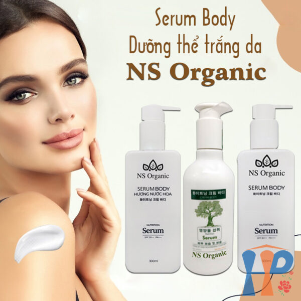 Kem dưỡng thể trắng da NS Organic Cream Body Collagen SPF50++ PA+++ 300ml