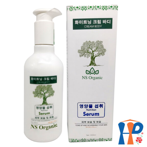 Kem dưỡng thể trắng da NS Organic Cream Body Collagen SPF50++ PA+++ 300ml