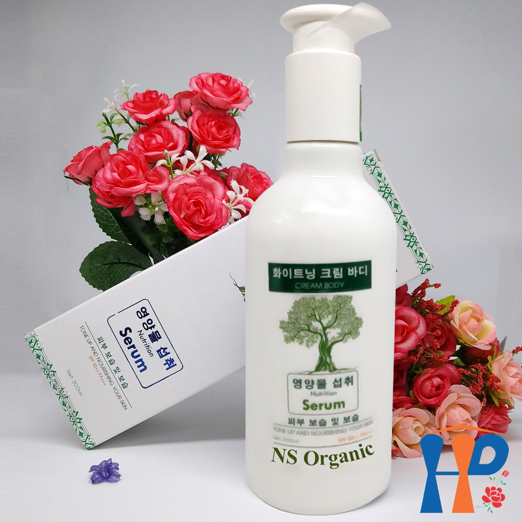 Kem dưỡng thể trắng da NS Organic Cream Body Collagen SPF50++ PA+++ 300ml