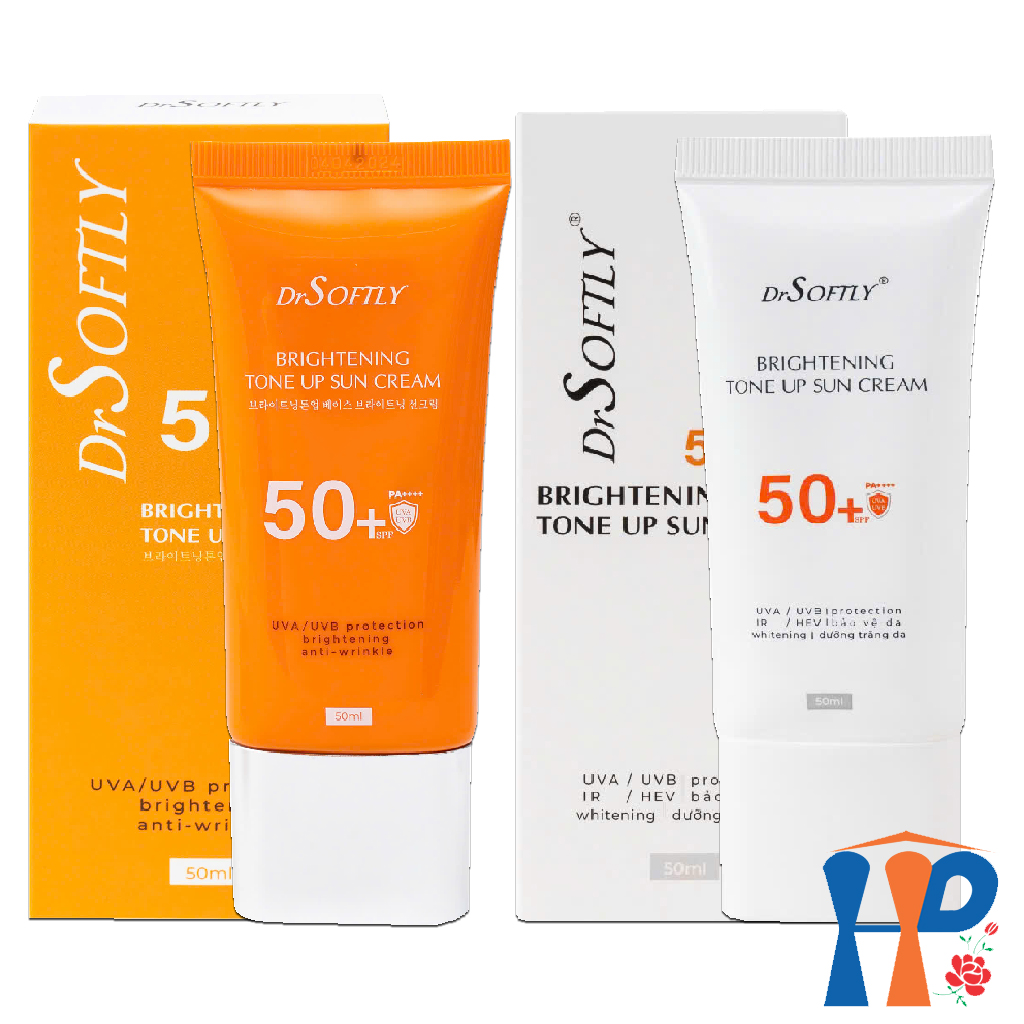 Kem chống nắng nâng tông trắng da Drsoftly Brightening Tone Up Sun Cream SPF50+ PA++++ 50ml