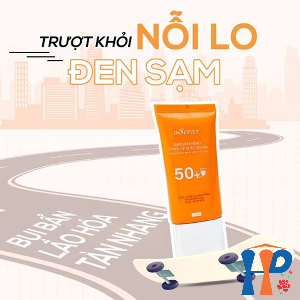 Kem chống nắng nâng tông trắng da Drsoftly Brightening Tone Up Sun Cream SPF50+ PA++++ 50ml