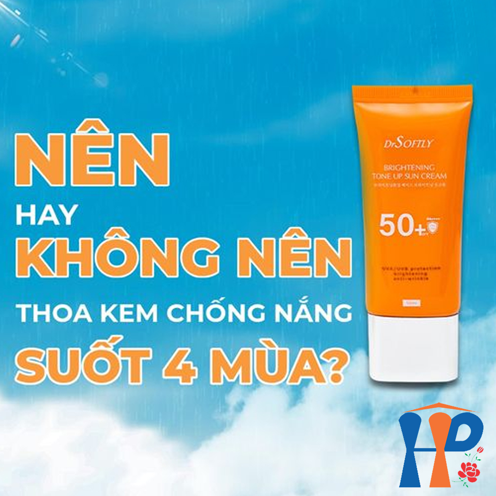 Kem chống nắng nâng tông trắng da Drsoftly Brightening Tone Up Sun Cream SPF50+ PA++++ 50ml