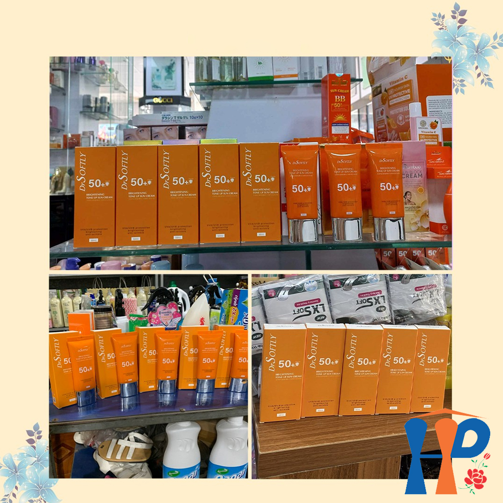 Kem chống nắng nâng tông trắng da Drsoftly Brightening Tone Up Sun Cream SPF50+ PA++++ 50ml