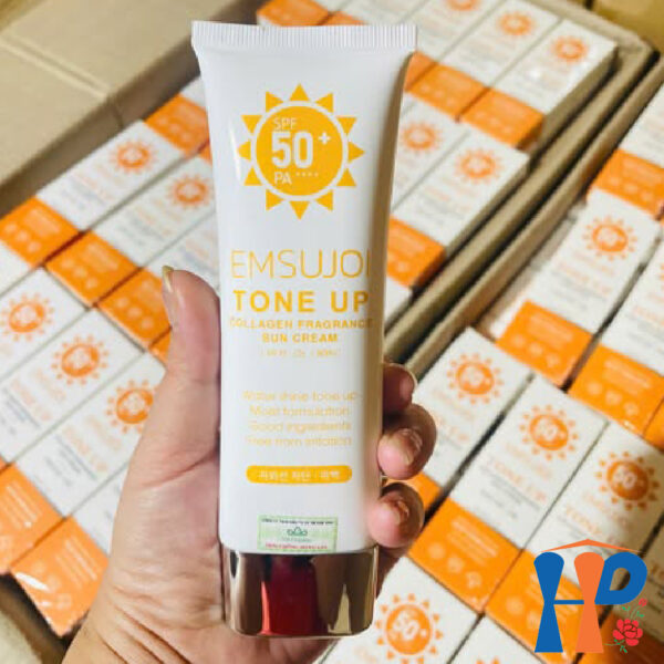 Kem chống nắng nâng tông da EMSUJOI Tone Up Collagen Fragrance Sun Cream SFP50+ PA++++ 80ml