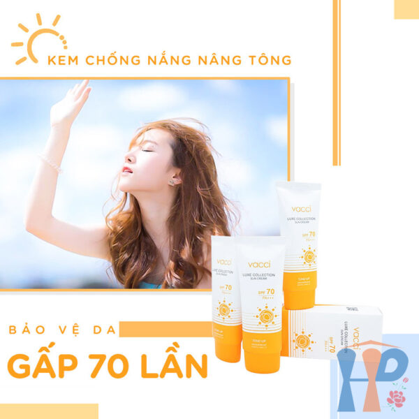 Kem chống nắng nâng tông da VACCI Luxe Collection Sun Cream SPF 70 PA+++ 70ml