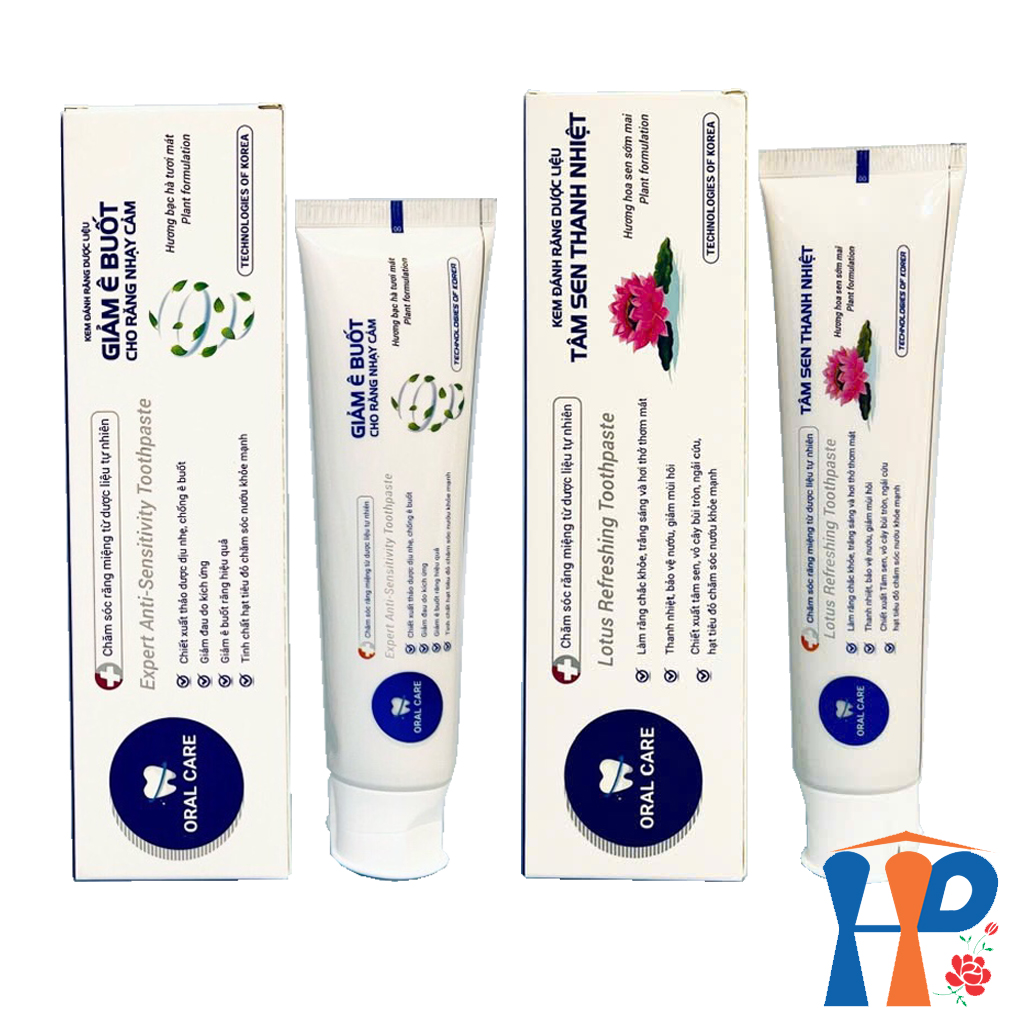 Kem đánh răng dược liệu Drsoftly Herbal Sensitive Toothpaste (Tâm sen 120g & Giảm ê buốt 100g)