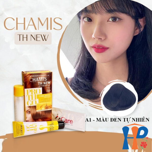 Kem nhuộm tóc phủ bạc 5D Chamis TH New Pro Collagen Hair Colour 60ml (30 màu thời trang)