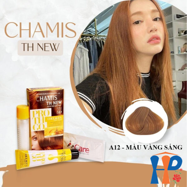 Kem nhuộm tóc phủ bạc 5D Chamis TH New Pro Collagen Hair Colour 60ml (30 màu thời trang)