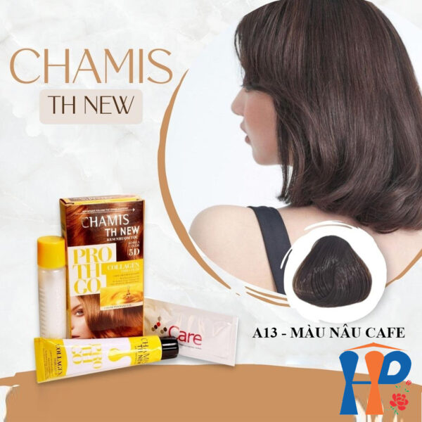 Kem nhuộm tóc phủ bạc 5D Chamis TH New Pro Collagen Hair Colour 60ml (30 màu thời trang)