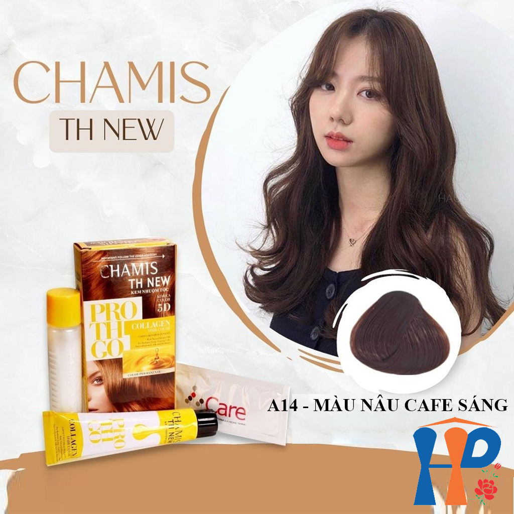 Kem nhuộm tóc phủ bạc 5D Chamis TH New Pro Collagen Hair Colour 60ml (30 màu thời trang)