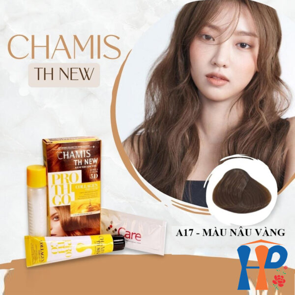 Kem nhuộm tóc phủ bạc 5D Chamis TH New Pro Collagen Hair Colour 60ml (30 màu thời trang)