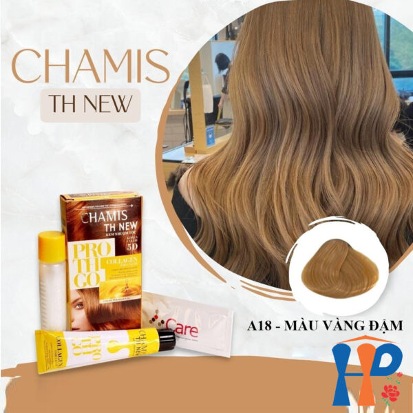 Kem nhuộm tóc phủ bạc 5D Chamis TH New Pro Collagen Hair Colour 60ml (30 màu thời trang)