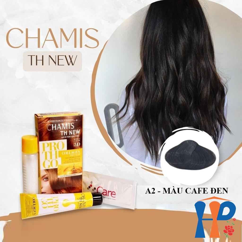 Kem nhuộm tóc phủ bạc 5D Chamis TH New Pro Collagen Hair Colour 60ml (30 màu thời trang)