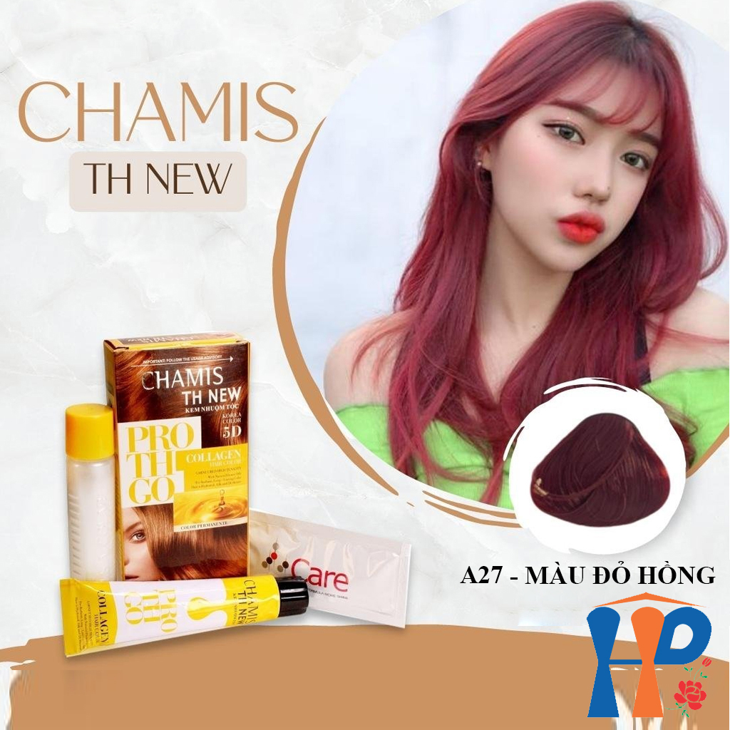 Kem nhuộm tóc phủ bạc 5D Chamis TH New Pro Collagen Hair Colour 60ml (30 màu thời trang)
