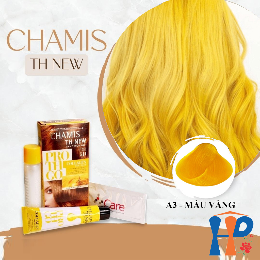 Kem nhuộm tóc phủ bạc 5D Chamis TH New Pro Collagen Hair Colour 60ml (30 màu thời trang)