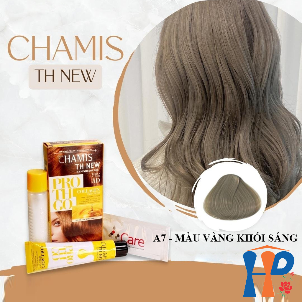 Kem nhuộm tóc phủ bạc 5D Chamis TH New Pro Collagen Hair Colour 60ml (30 màu thời trang)