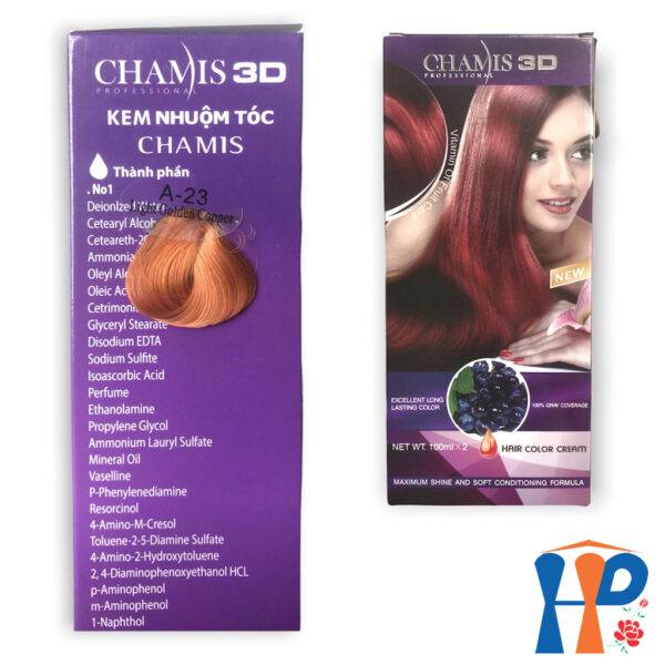 Kem nhuộm tóc phủ bạc Chamis 3D Olive Hair Colour Cream 100ml