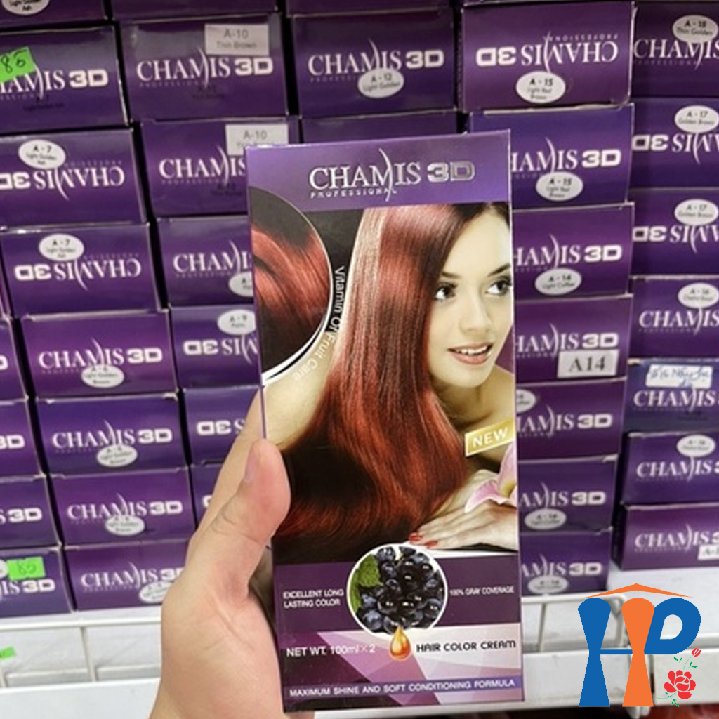 Kem nhuộm tóc phủ bạc Chamis 3D Olive Hair Colour Cream 100ml