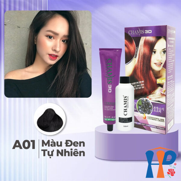 Kem nhuộm tóc phủ bạc Chamis 3D Olive Hair Colour Cream 100ml